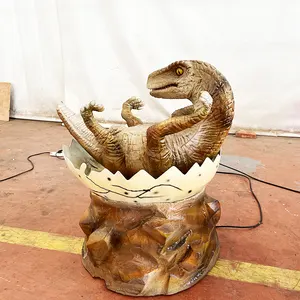 High Quality Life Size New Born Growing Dinosaur Baby Model Animatronic Dinosaur Eggs for Dino Park