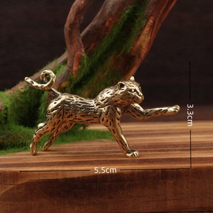 Brass Cat Animal Figurines Tabletop Decor Home <b>Ornament</b> Chinese Retro Style <b>Small</b> Copper Sculpture - Product Image 3