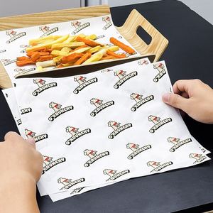 Wholesale Custom Grease Proof <b>Paper</b> <b>Biodegradable</b> Eco-Friendly Waterproof Food Wrapping <b>Paper</b> for Sandwiches Chips French Fries - Product Image 6