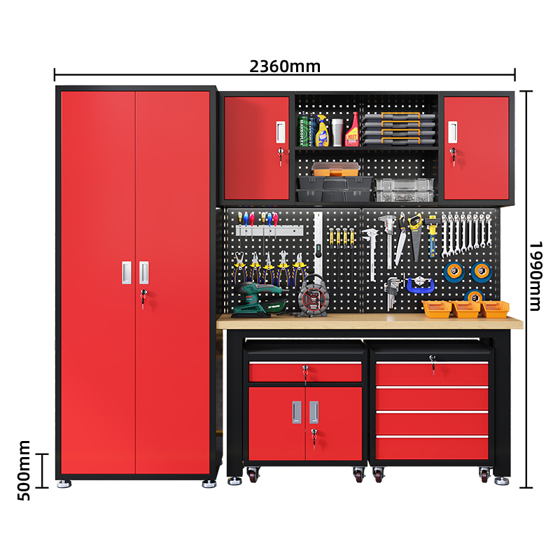 Comptoir en bois rouge-3