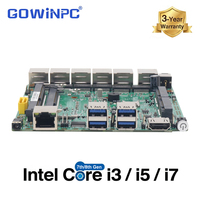 Carte mère industrielle de contrôle i7-8550U i3-6006U 6 LAN Intel UHD Graphics 4x USB 3.0 2x COM RS232/422/485 GPIO IPC PCBA