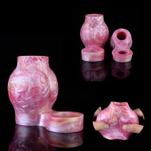 Großhandel Günstiger Weicher Silikon-Penishülle Dildo-<span class=keywords><strong>Sleeve</strong></span> mit Hundeknoten Tierpenis-Dildo zur Penisvergrößerung Sexspielzeug - Product Image 1