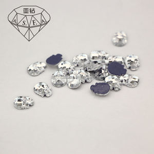 ASFA13 คริสตัลรูปทรงกระโหลก 6.8*8 มม. แบบติดด้วยความร้อน ss6 และ SS10 สำหรับเครื่องติดคริสตัลด้วยความร้อน ab crystal - Product Image 4