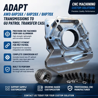 Adaptateur de boîtier de transfert Patrol usiné CNC pour 6HP26X 6HP28X ZF6 ZF8 8HP70X