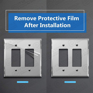 Hot Selling Custom GFI Clear Toggle Plain <strong>Switch</strong> Acrylic Mirror <strong>Light</strong> <strong>Switch</strong> Glass Double Hole Outlet Cover Plates - Product Image 4