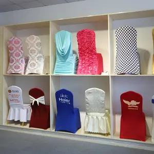 Libosa ขายส่งจัดงานแต่งงานโรงแรมจัดเลี้ยงโรงแรมเก้าอี้ผ้าคลุมชิ้นเดียวยืดหยุ่นที่นั่งสีขาวรวมทุกอย่างหนาผ้าคลุมเก้าอี้ - Product Image 1