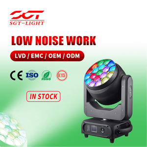 Luz móvil LED RGBW 4 en 1 de 40W con efecto ojo de abeja, 19 unidades, con control DMX512/activación <span class=keywords><strong>por</strong></span> sonido/funcionamiento automático para parques temáticos y bodas - Product Image 1