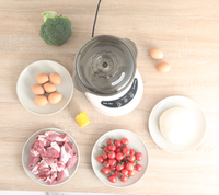 Hachoir Électrique 3-en-1 en Acier Inoxydable pour Viande et Légumes, Mélangeur à Pâte avec Capacité de 7L pour Usage Domestique