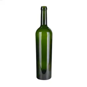 Bottiglia di vetro di vetro bordeaux di sughero verde scuro che timbra il Design elegante della bottiglia