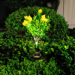 Luces Solares para Jardín, Lámpara LED con Forma de Flor, Iluminación Decorativa para Caminos, Resistente al Agua, Alimentada por Energía Solar con Batería - Product Image 4