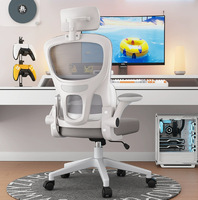 Chaise de bureau ergonomique pivotante moderne avec soutien lombaire, chaise de bureau informatique en maille inclinable, chaise de direction confortable