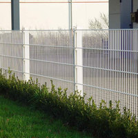 Yishuo, barato, recubierto de polvo, 686, malla de alambre doble, esgrima de doble varilla, Red de valla de alambre Horizontal como valla de seguridad exterior