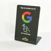 Nouveau Produit 2025 : Support d'affichage personnalisé en acrylique sans contact avec mini-étiquette NFC T5577 RFID, code QR intelligent programmable et étanche pour usage hôtelier