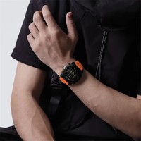 Montre numérique NAVIFORCE 7104 pour homme, chronographe sportif, chronomètre, étanche, montre électronique tendance pour homme, orange