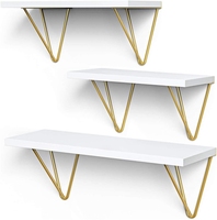Étagères flottantes en bois, étagère murale en bois, étagère d'angle pour salle de bain, étagères murales pour chambre à coucher, décoration intérieure