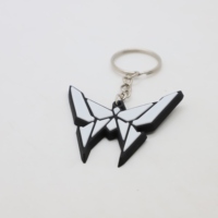 Porte-clés en PVC personnalisé en forme de tête de loup, porte-clés en caoutchouc souple avec logo Esports pour les fans de jeux et les articles promotionnels des clubs