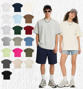 メンズ高品質ヘビーウェイト300gsmコットンTシャツ、オーバーサイズドロップショルダー、メンズサマー半袖トップス、ルーズカジュアルTシャツ - Product Image 2