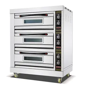 Migliore qualità commerciale attrezzature da forno elettrico piano forno 3 Deck 6 vassoio macchina per fare il pane