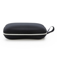 Vente en gros de boîtes d'emballage pour lunettes de soleil rectangulaires avec logo personnalisé Eva noire avec rangement à fermeture éclair pour lunettes