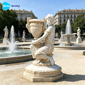 Estatua <span class=keywords><strong>de</strong></span> Mármol Moderna Hecha a Mano <span class=keywords><strong>de</strong></span> Tamaño Real para Jardín Exterior - Product Image 2