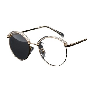 Maidis <b>Round</b> Metal Eyeglass <b>Frame</b> Women's Korean Style Fashion Trend Plano Lenses Blue Light Protection - Product Image 5