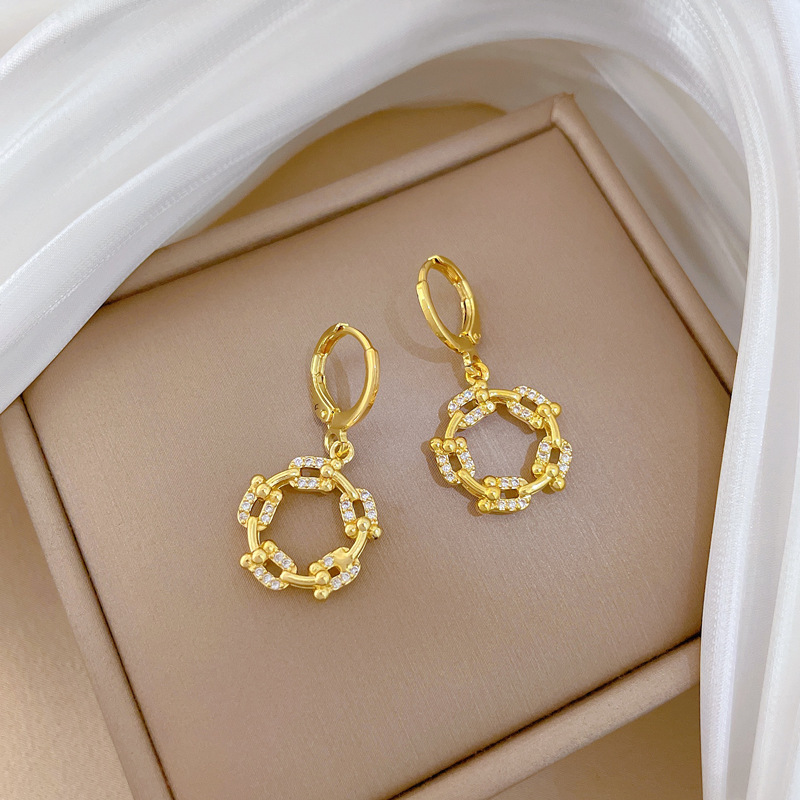 Gold-Earring J122