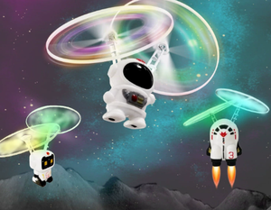 Drone LED Creativo Mini Astronauta, Giocattolo Volante a Forma di Astronauta Cartoon, Robot in Plastica, Ricarica USB, Controllo Manuale, Giocattolo Luminoso per Bambini 2026 - Product Image 5
