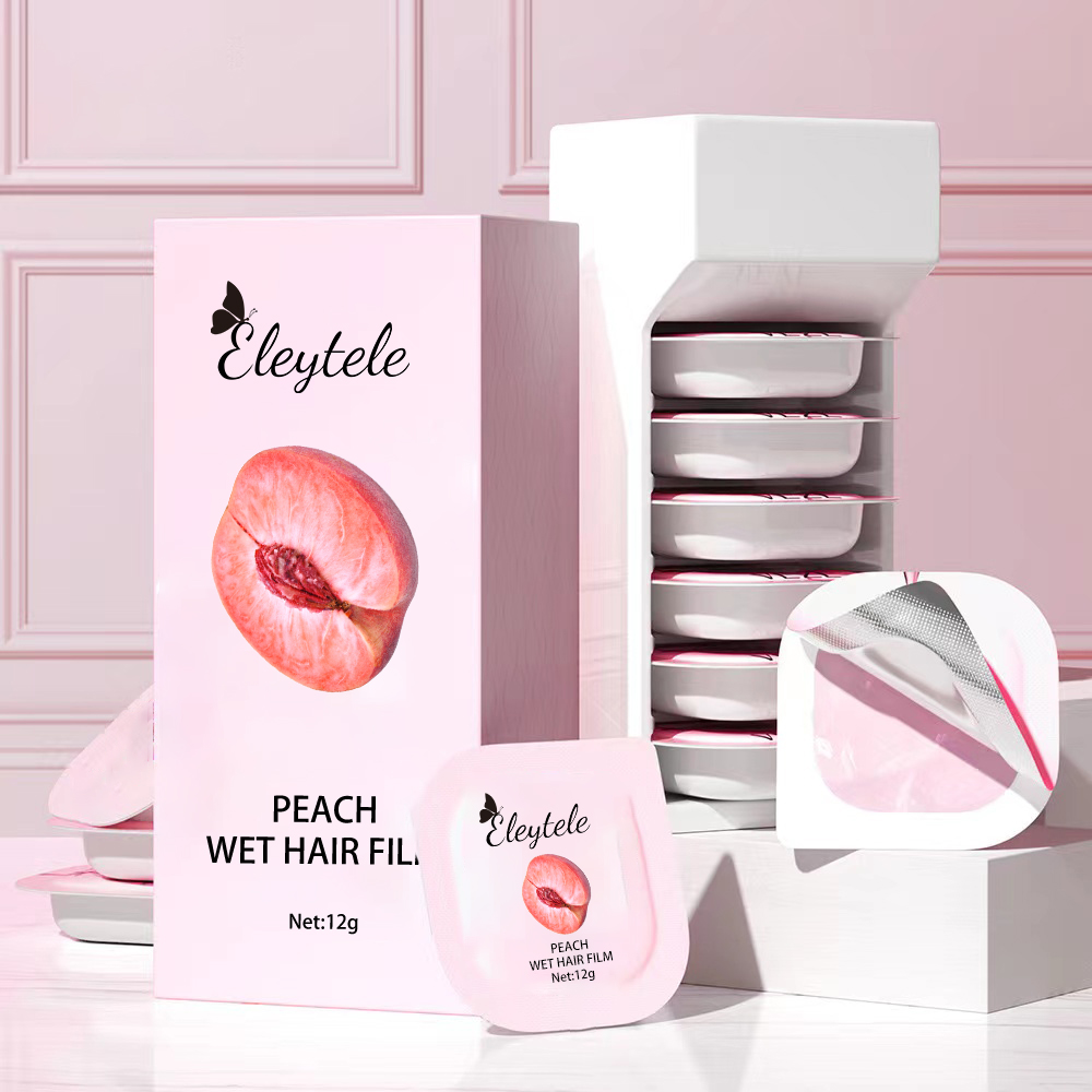 Масло авокадо под собственной торговой маркой Уход за волосами Натуральные фрукты Черника и персик Питательная восстанавливающая портативная маска для волос из сухого кокоса