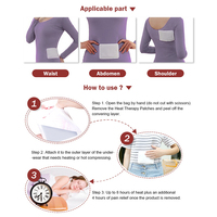 Patchs de thérapie thermique pour soulager les douleurs menstruelles, patchs jetables activés par l'air, patchs chauffants pour les crampes menstruelles, patch thermique de 12 heures pour femmes