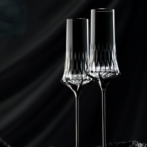Raymond <strong>Sweet</strong> Wine Glasses Black Premium Crystal <strong>champagne</strong> Glasses Gift - Product Image 3