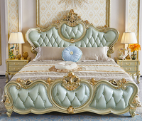 Ensemble de meubles de chambre à coucher en bois de style américain simple et classique, dernier design de lit double en bois