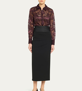 <span class=keywords><strong>Gonna</strong></span> a tubino midi da donna a vita alta <span class=keywords><strong>con</strong></span> cintura in raso plissettata, <span class=keywords><strong>spacco</strong></span> posteriore, formale, antipiega, per ufficio e serate, <span class=keywords><strong>nera</strong></span> - Product Image 5