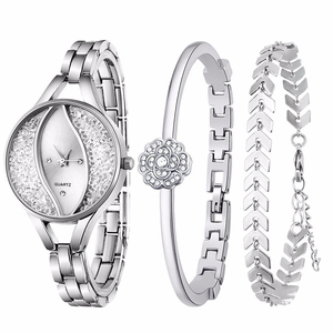 Cheap Wholesale Women's Luxury Sport Business Gift <strong>Set</strong> <strong>Rose</strong> <strong>Gold</strong> Bangles Alloy Band Water Resistant Fashion Jewelry Quartz <strong>Watch</strong> - Product Image 4