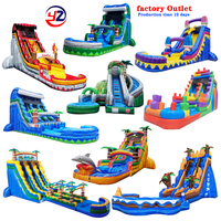 Toboggan aquatique gonflable géant commercial de 40 pieds, motif 'Grape Crush', pour adultes, avec piscine de rebond imprimée, structure gonflable unisexe