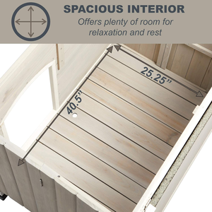 Casa de perro de madera para exteriores con patrón sólido moderno, no se requieren herramientas para el montaje para razas grandes, diseño plegable por hogares para mascotas - Product Image 5