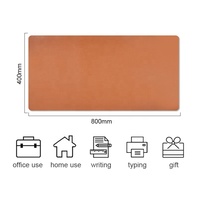 Tapis de bureau en cuir artificiel en PVC Chamois, imperméable, en cuir, tapis de souris de jeu unilatéral, support ergonomique pour l'écriture au bureau et à la maison