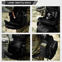 Sac de cuisse tactique Molle Tan découpé au laser unisexe Sac de taille multi-usage avec fermeture à glissière et doublure en PVC pour outils de chasse