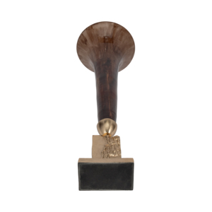 Vaso Alto in Vetro Scultoreo, Vaso Decorativo Contemporaneo per Fiori, per Soggiorno, Casa e Ufficio - Product Image 6