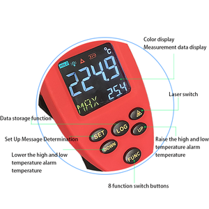 A metalurgia profissional do termômetro industrial da arma do <span class=keywords><strong>IR</strong></span>, indústria química siderúrgica usa DS 80:1 Pyrometer 2000c - Product Image 2
