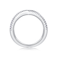 Bijoux fins VVS D couleur Moissanite diamant anneaux de mariage X forme S925 argent Sterling plaqué or blanc bagues de promesse pour les femmes