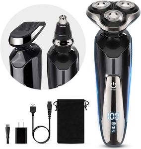 Máquina de Afeitar Eléctrica 9D, Recargable por USB, 4 en 1, Multifuncional para Hombre, Recortadora de Barba, Afeitadora en Seco y Húmedo - Product Image 1