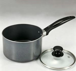 Mini pentola per <span class=keywords><strong>latte</strong></span>, piccola casseruola in ferro filato con coperchio in vetro temperato e manico antiscottatura in bachelite per uso su piano cottura - Product Image 3