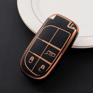 Coque de couverture de clé à distance de voiture en TPU pour Jeep Renegade Compass Grand Cherokee pour Chrysler 300C Wrangler <span class=keywords><strong>Dodge</strong></span> <span class=keywords><strong>porte</strong></span>-clés - Product Image 2
