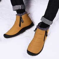 Bottes de neige unisexes grandes tailles imperméables antidérapantes chaudes avec fermeture éclair latérale, chaussures d'hiver décontractées à tige haute, tailles 40-48