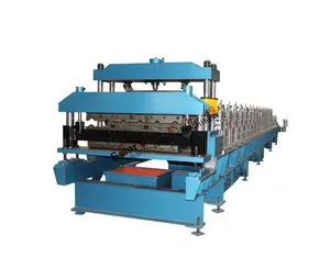 Building materials rolling machine,double layer roll forming line,double deck production equipmenth tile cutter