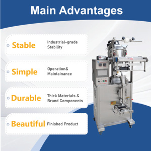 Machine d'emballage automatique multifonctionnelle pour sachets de café instantané, lait de soja, poudre d'épices, remplissage de sachets, film VFFS, scellage arrière, type oreiller - Product Image 2