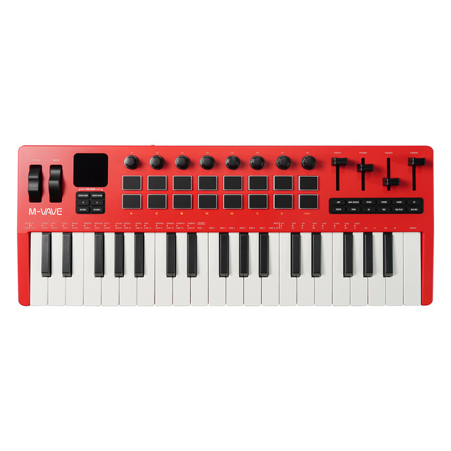 Hot Selling Red MK-37PRO Portable 37 Keys MIDI Keyboard Synthesizer Electro Arranger