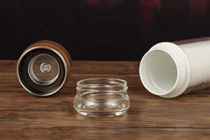 จิงเต๋อเจิ้นขวดน้ำ300มล. วัสดุเซรามิกเพื่อสุขภาพทำธุรกิจเก็บความร้อนสองชั้นดีไซน์ใหม่ - Product Image 4