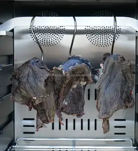 Peralatan pasar daging sapi kering penuaan Showcase kulkas meja pendingin kering nampan daging komersial mesin Freezer untuk daging