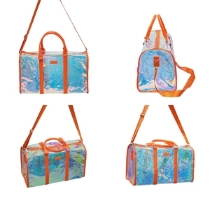Moda brillante holográfica Duffle gimnasio bolsas portátil expansión mujeres viaje láser bolso impermeable deportes viaje gimnasio bolsa - Product Image 3
